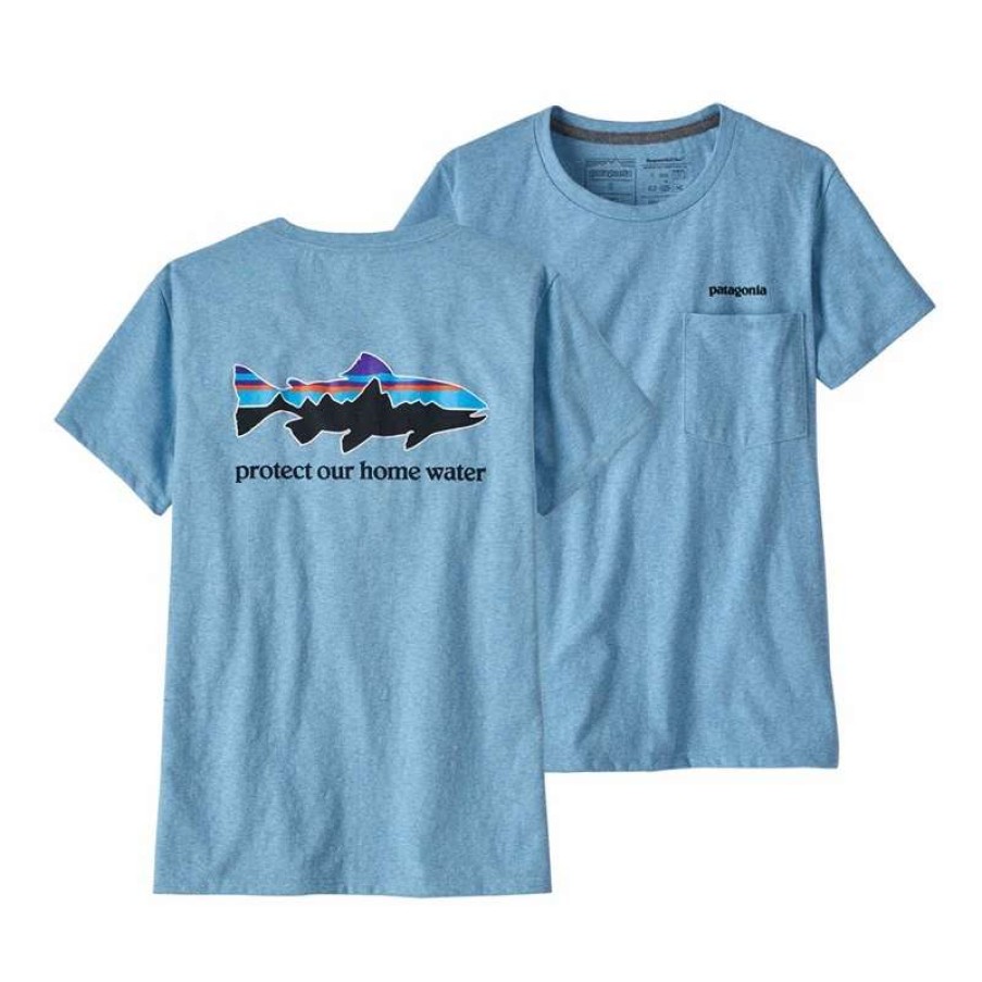 Women * | Patagonia Women'S Home Water Trout Pocket Responsibili Tee Lagb