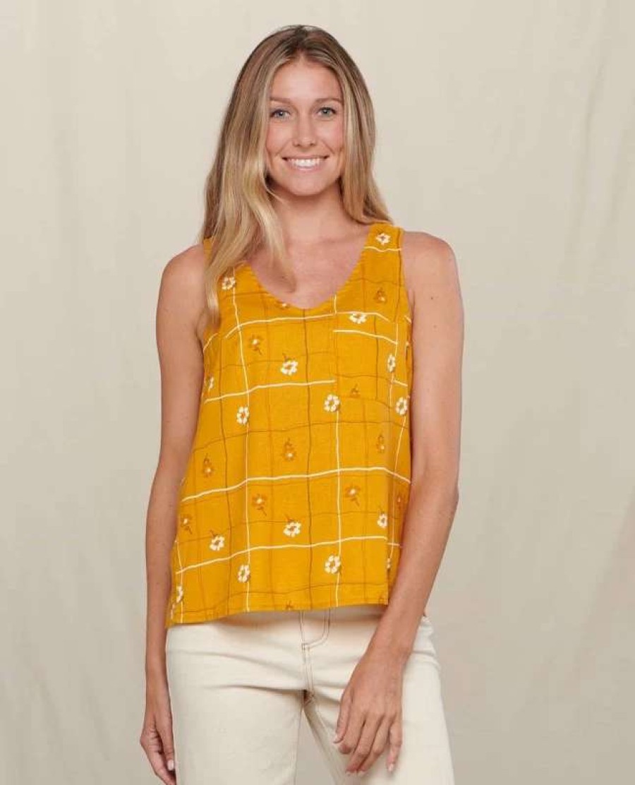 Women * | Toad&Co Toad & Co Taj Hemp Button Back Tank Gbgp