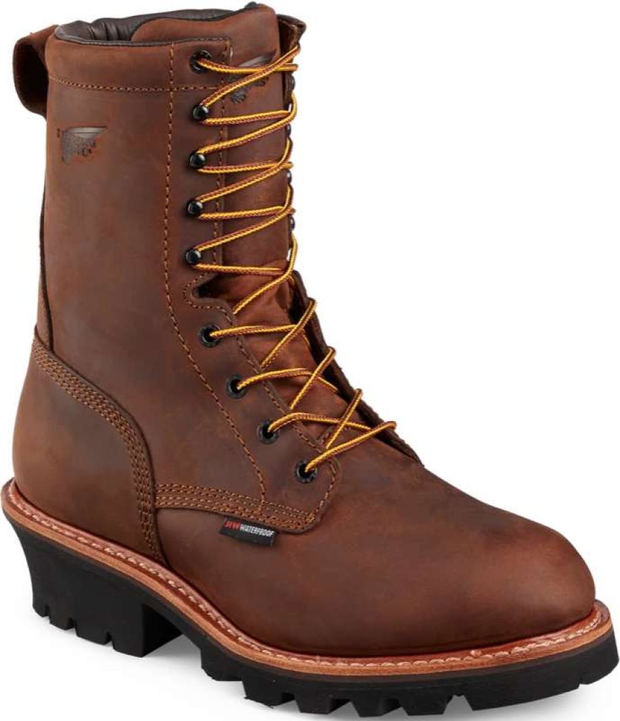 Tops * | Red Wing Work Red Wing #4417 Men'S Loggermax 8 Steel Toe 400G Insulated Waterproof