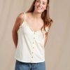 Women * | Toad&Co Toad & Co Women'S Primo Button Front Tank Salt