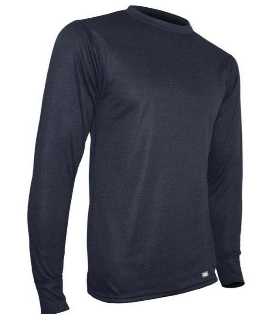 Underwear * | Polarmax 2C11A M'S Dbl Baselayer Crew Blk