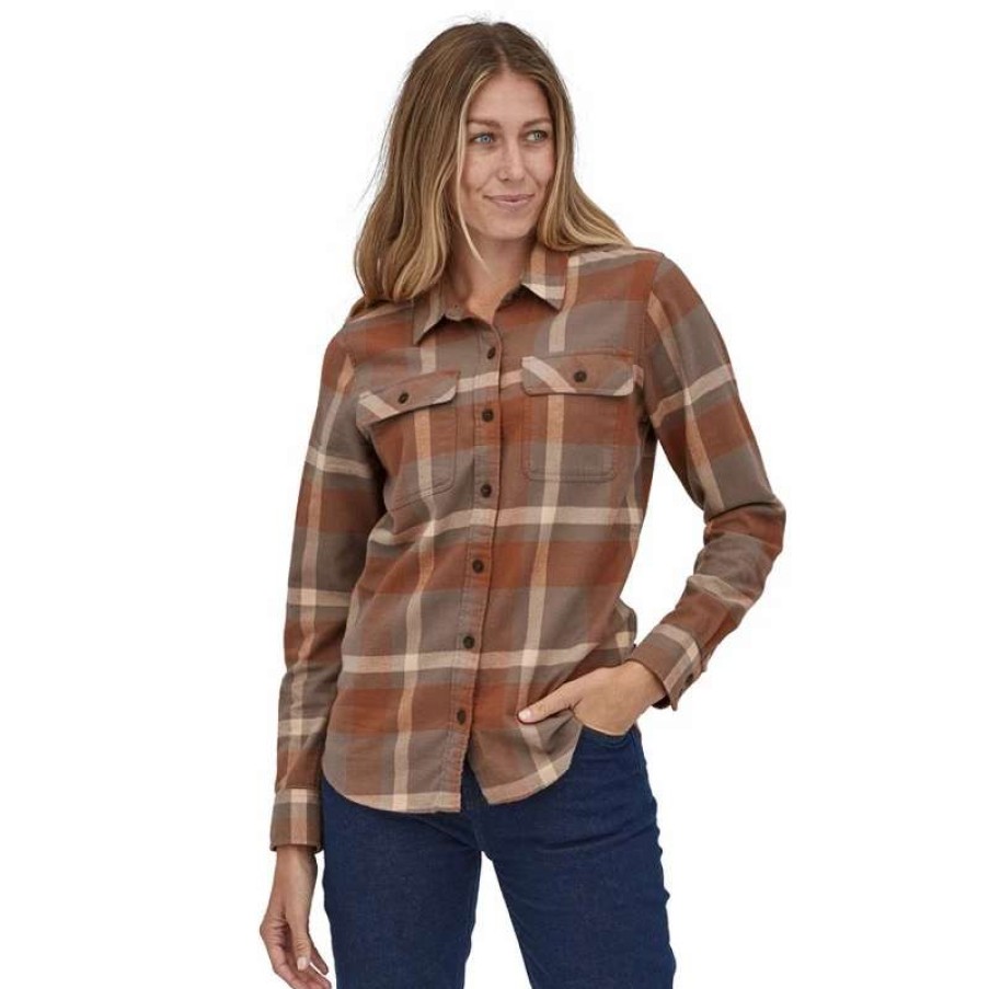 Women * | Patagonia Women'S Long Sleeved Organic Cotton Midweight Fjord Flannel Shirt