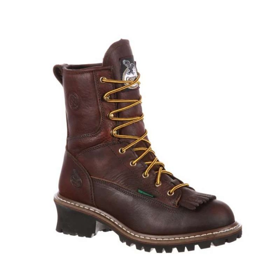 Tops * | Georgia Boot Men'S Steel Toe Waterproof Logger G7313