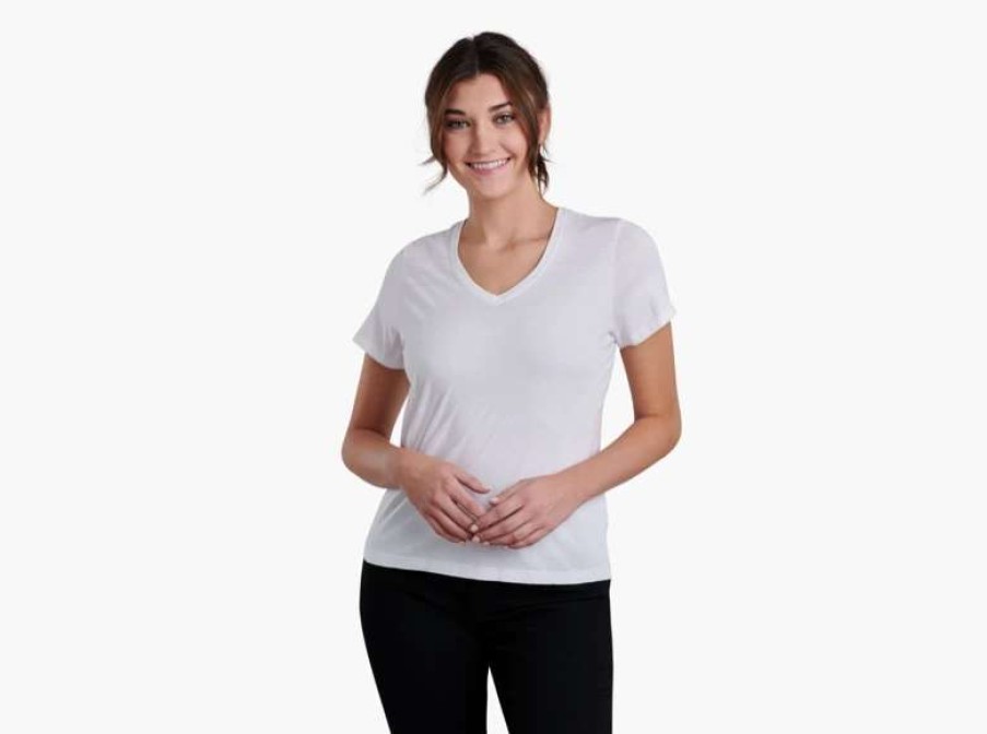 Women * | Kuhl Women'S Arabella V Neck Wht