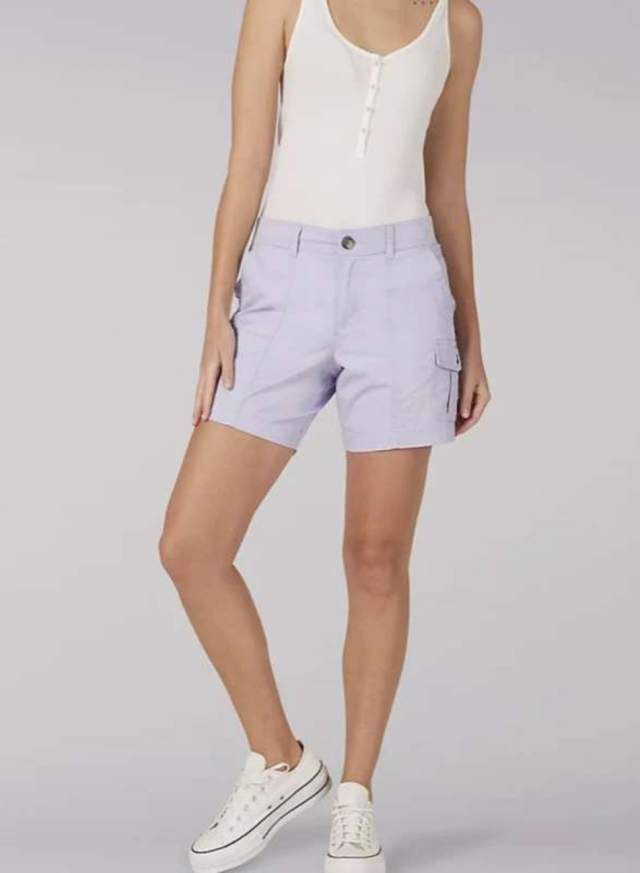 Women * | Lee Women'S Flex To Go Relaxed Fit Cargo Short In Lavendar