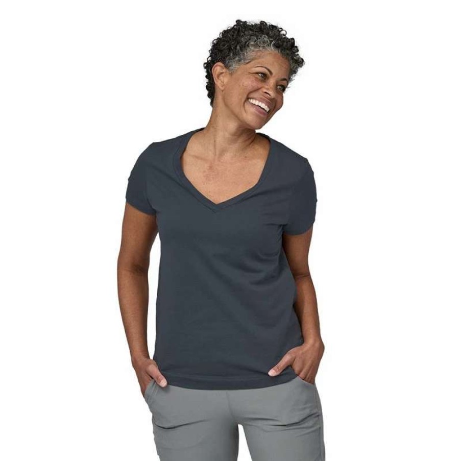 Women * | Patagonia Women'S Side Current Tee #52425 Smdb