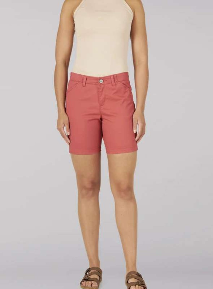 Women * | Lee Women'S Regular Fit 7In Chino Walkshort In Cinnamon