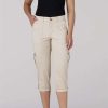 Women * | Lee Women'S Flex To Go Relaxed Fit Cargo Capri In Oxford Tan Oxft