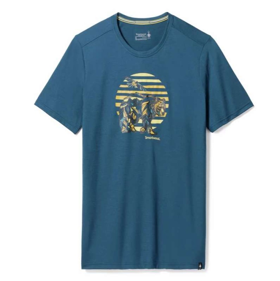 Tops * | Smartwool Men'S Companion Trek Graphic Short Sleeve Tee Twbl