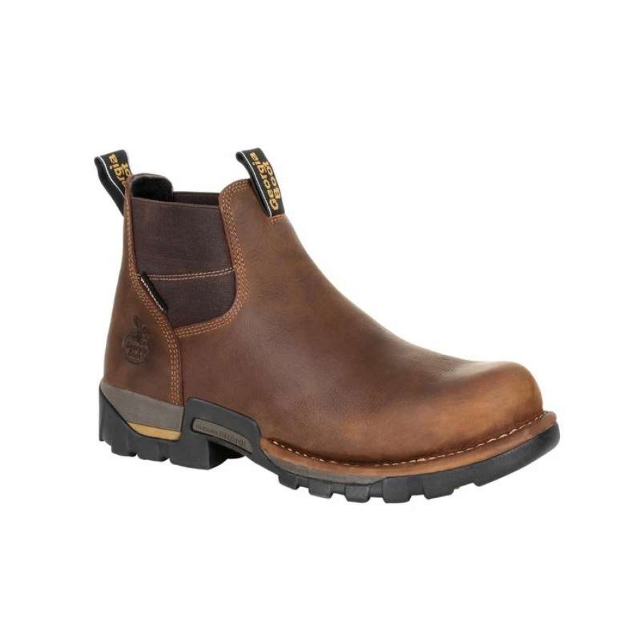 Tops * | Georgia Boot Eagle One Waterproof Chelsea Work Boot