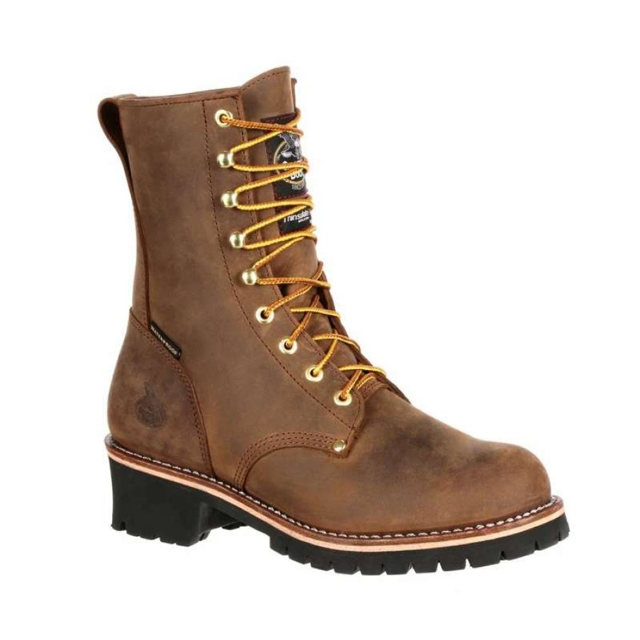 Tops * | Georgia Boot Steel Toe Waterproof 400G Insulated Logger Work Boot