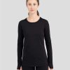 Women * | Terramar/Thermasilk Terramar Women'S 3.0 Below Zero Performance Crew Blk