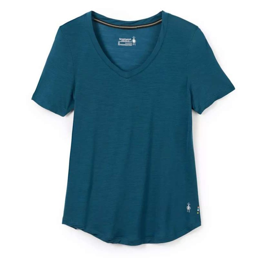 Women * | Smartwool Women'S Merino Sport Ultralite V Neck Short Sleeve