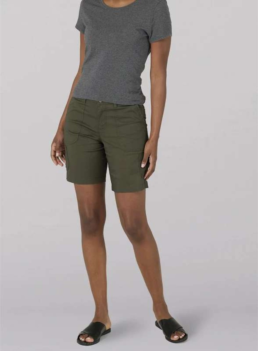 Women * | Lee Women'S Flex To Go Relaxed Fit Cargo Bermuda In Frontier Olive