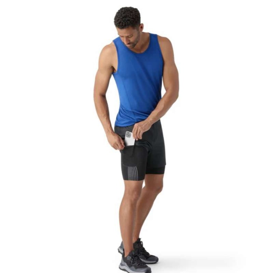 Bottoms * | Smartwool Men'S Intraknit Active Lined Short Blk